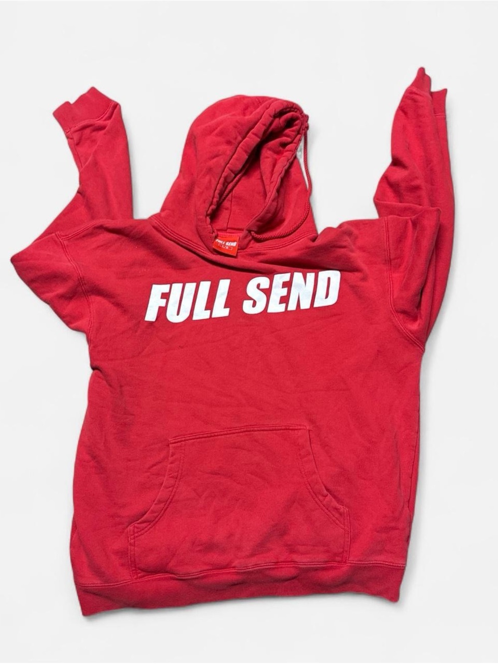 FULL SEND Red Graphic Hoodie men’s large nelk boys